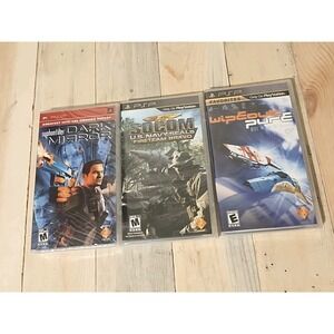 Lot Of 3 Sony PSP Games  Dark Mirror, Socom U.S. Navy Seals , Wipeout Pure